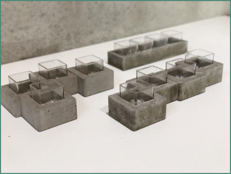 Beton TEELICHTHALTER