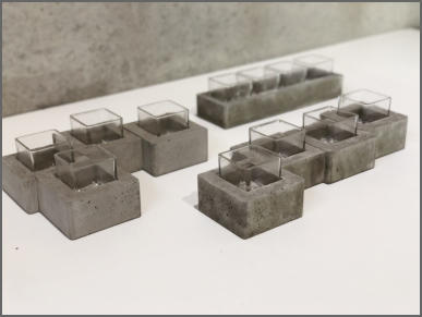 Beton TEELICHTHALTER